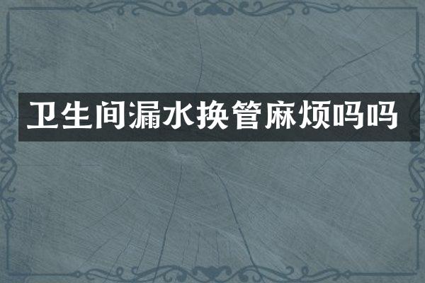 卫生间漏水换管麻烦吗吗