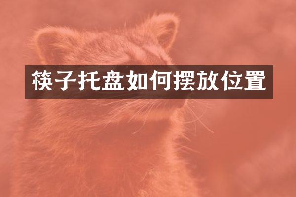 筷子托盘如何摆放位置