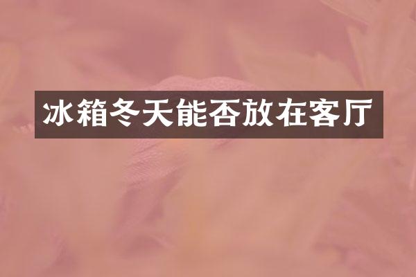 冰箱冬天能否放在客厅