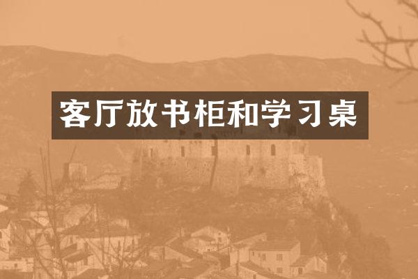 客厅放书柜和学习桌