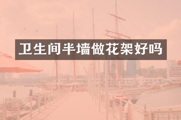 卫生间半墙做花架好吗