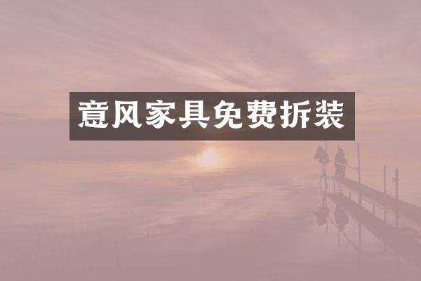 意风家具免费拆装