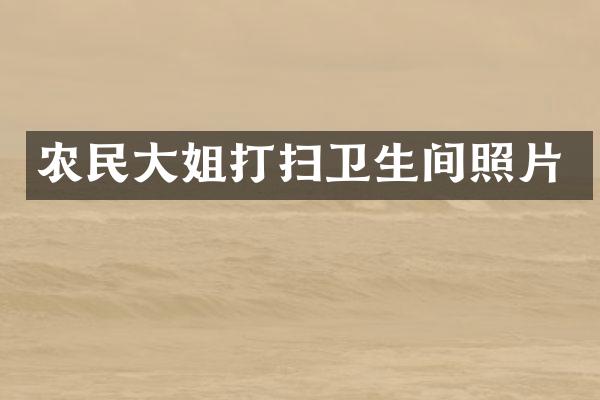 农民大姐打扫卫生间照片