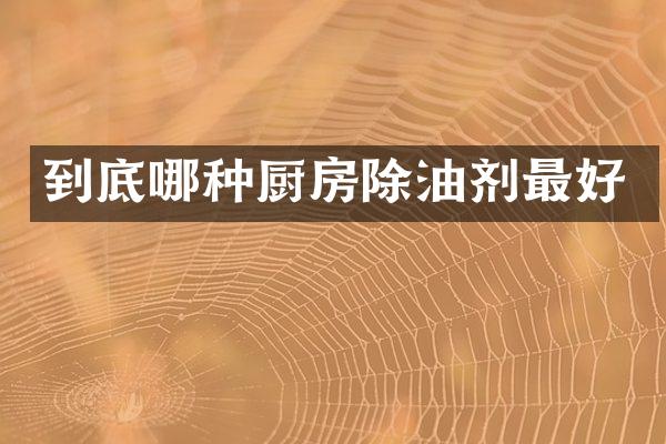 到底哪种厨房除油剂最好