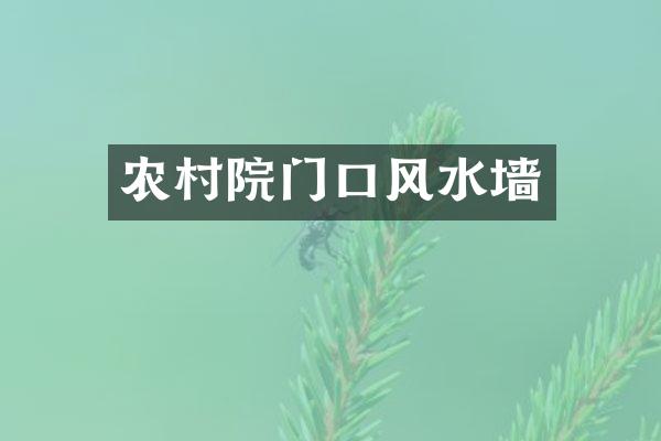 农村院门口风水墙