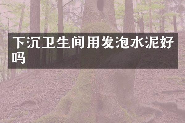 下沉卫生间用发泡水泥好吗